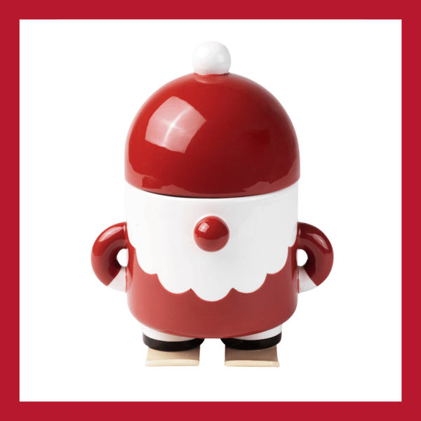 Das Bild zeigt einen Weihnachtsmann aus Keramik.