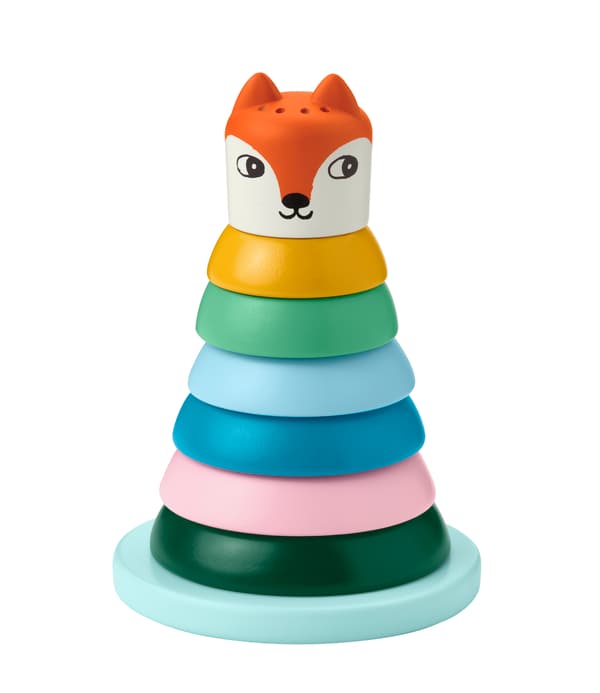  De UPPSTÅ stapeltoren is niet alleen leuk om mee te spelen, maar helpt kinderen ook met het ontwikkelen van hun hand-oogcoördinatie en logica. 