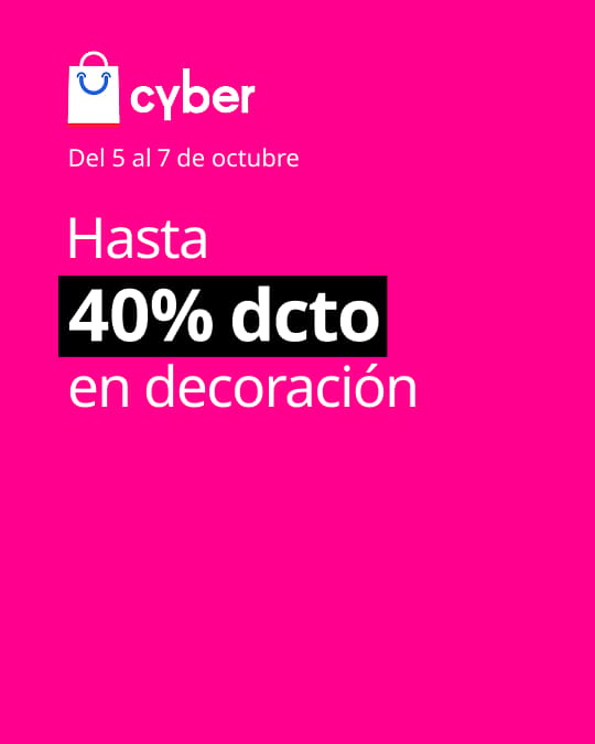 Decoración con hasta 40% de descuento en Cyber.