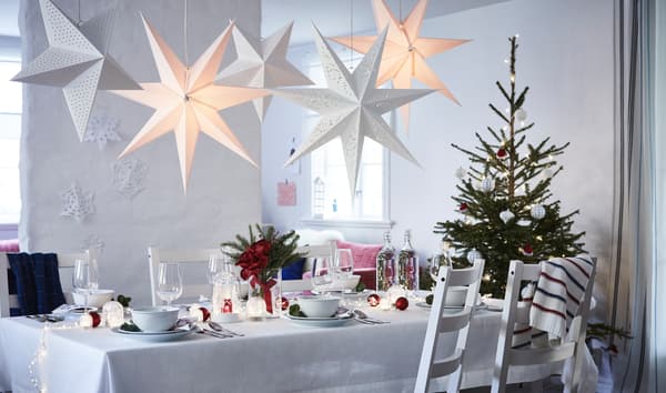 Decoración da árbore de Nadal estilo nórdico