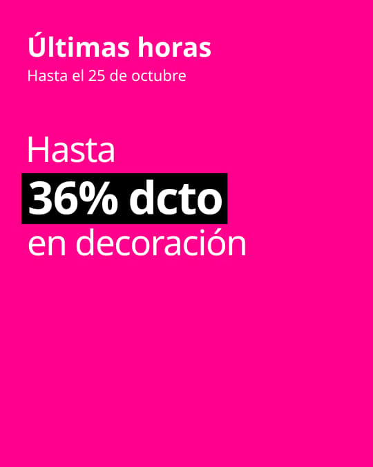 Decoraciones con hasta 36% dcto en Hot Sale.