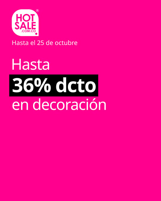 Decoraciones con hasta 36% dcto en Hot Sale.