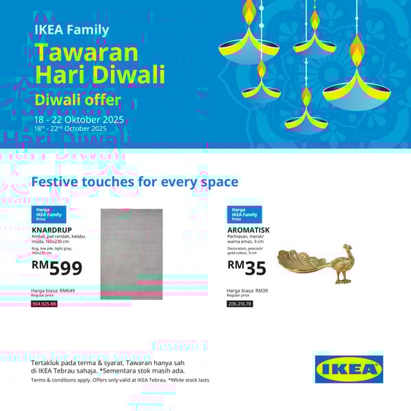 Deepavali offer at IKEA Tebrau