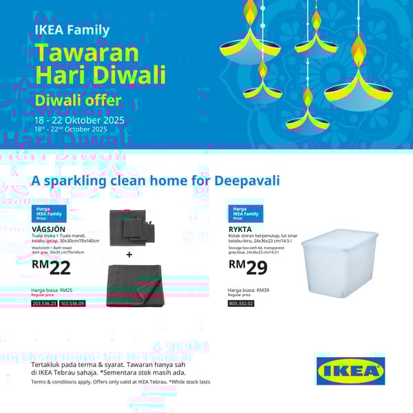 Deepavali offer at IKEA Tebrau