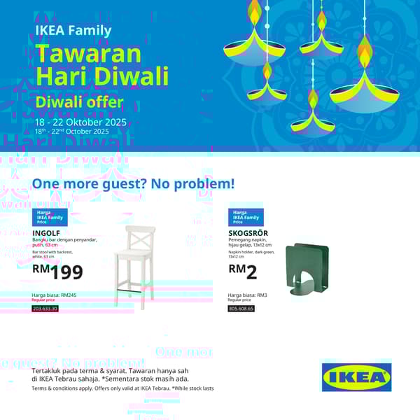 Deepavali offer at IKEA Tebrau