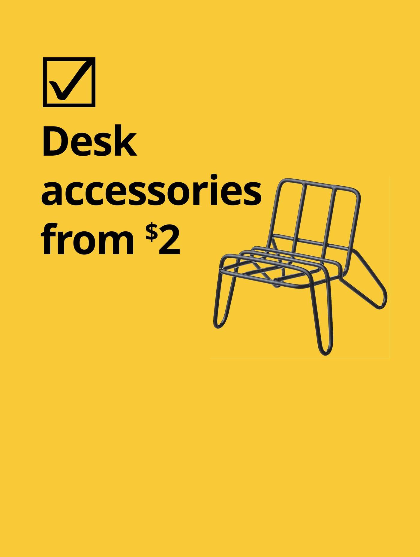 Desk accessories from $2
