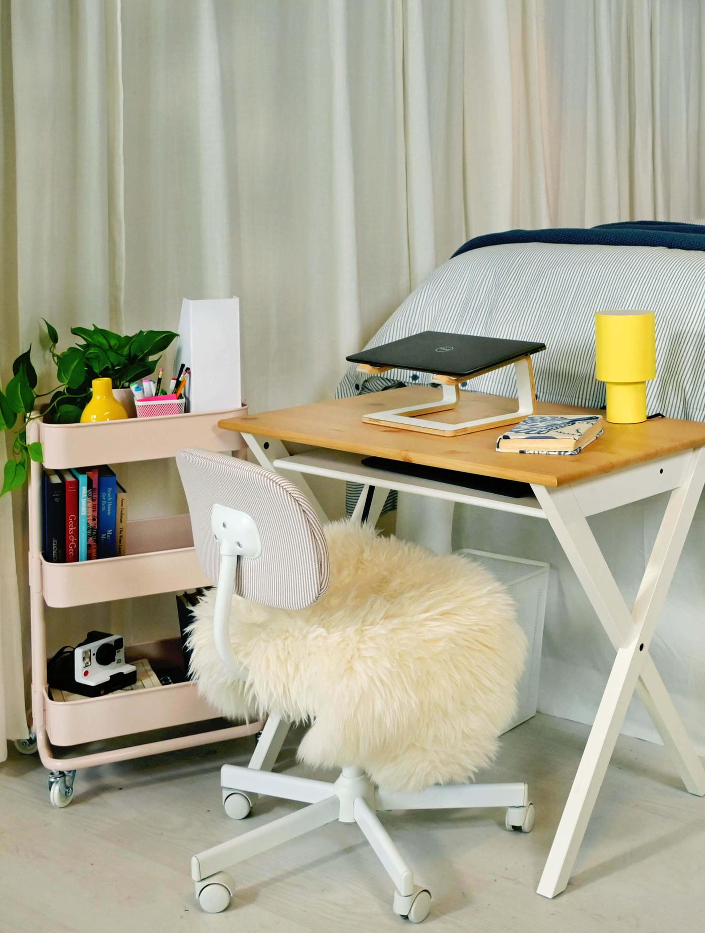 Desk, chair and cart