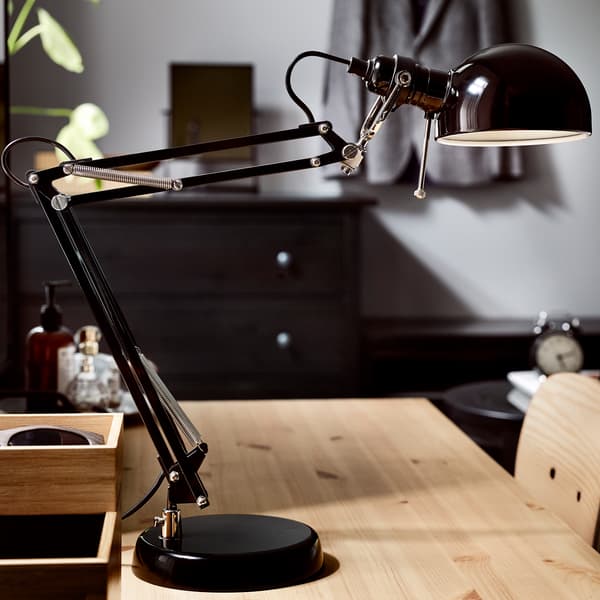 Desk lamp on a desk