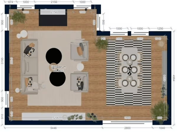 Detailed floor plan