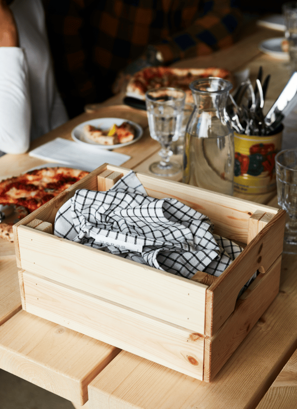 Detalj av ett restaurangbord