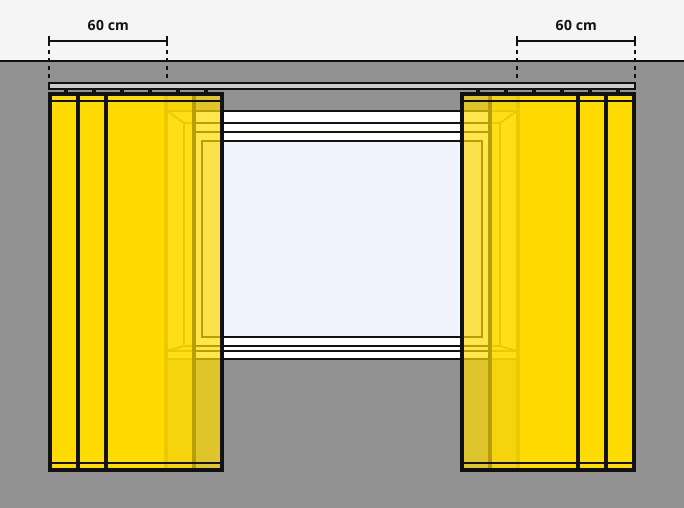 Measure the window for curtain rails, rods or blinds - IKEA