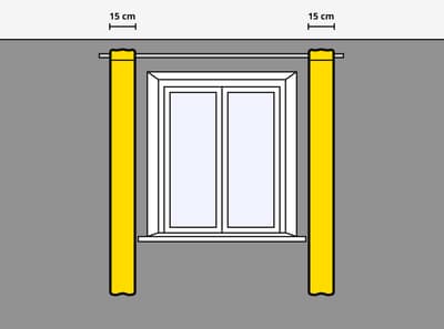 Measure the window for curtain rails, rods or blinds - IKEA