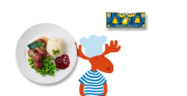 Dětské menu bezmasé kuličky s kaší
