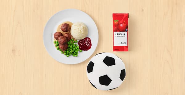 detske menu kulicky a plysovy fotbalovy mic