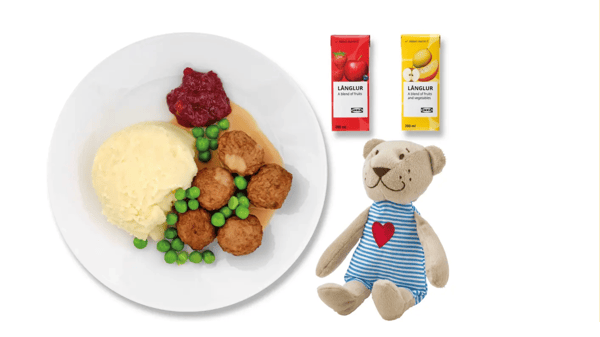 Dětské menu, ovocné smoothie a plyšová hračka FABLER BJÖRN