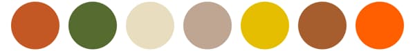 Deze kleuren passen in een bohemian interieur: terracotta, olijfgroen, zand, taupe, mosterdgeel, koper, donkerbruin en oranje.