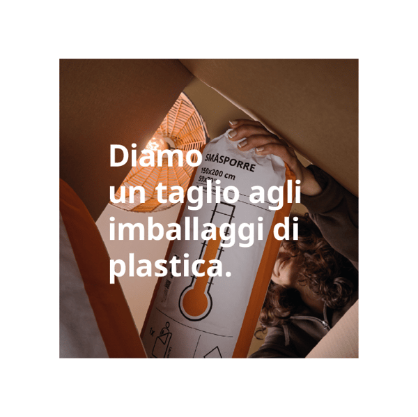 Diamo un taglio agli imballaggi di plastica.