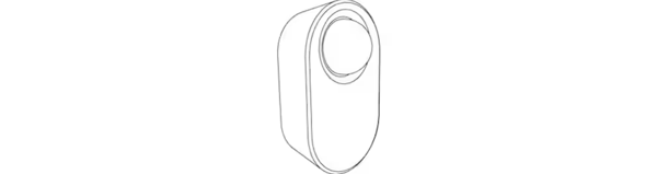 Dibujo en blanco y negro del sensor para controlar luces inteligentes de IKEA. 
