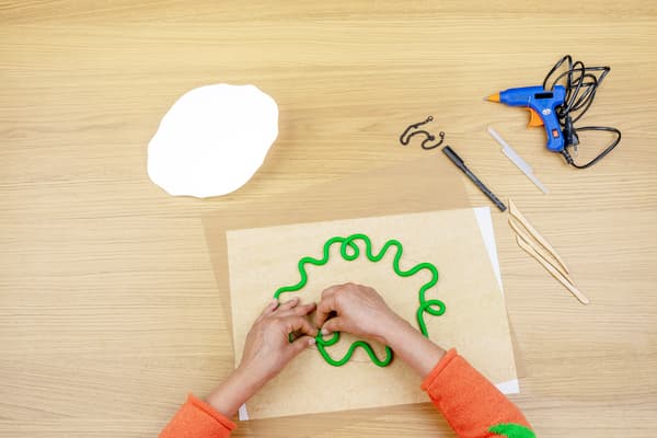 Die Enden werden miteinander verbunden.