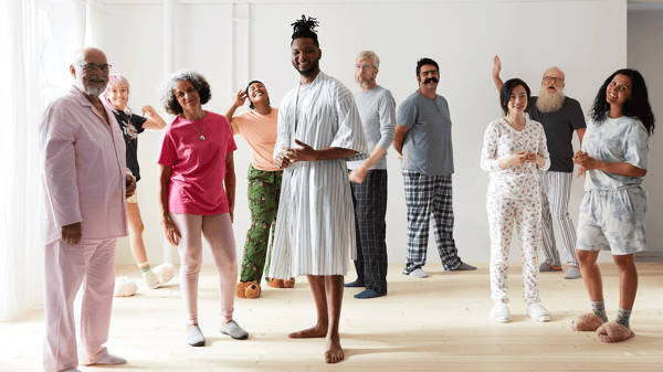Different types of people in their pajamas