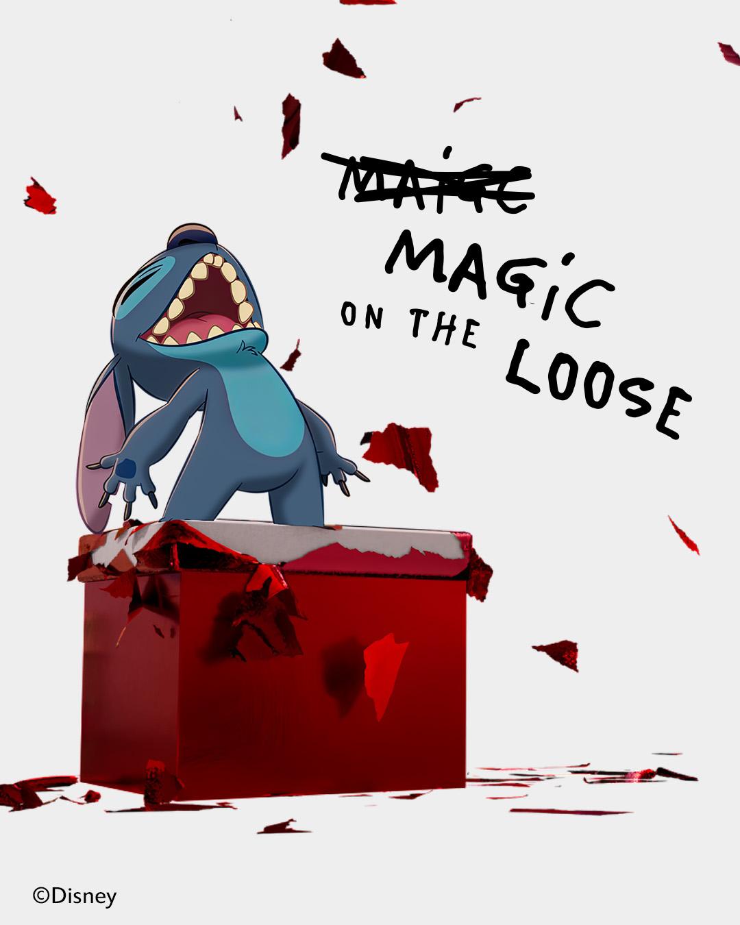 Disney x IKEA - Magic on the Loose, Stitch bursting out of a box
