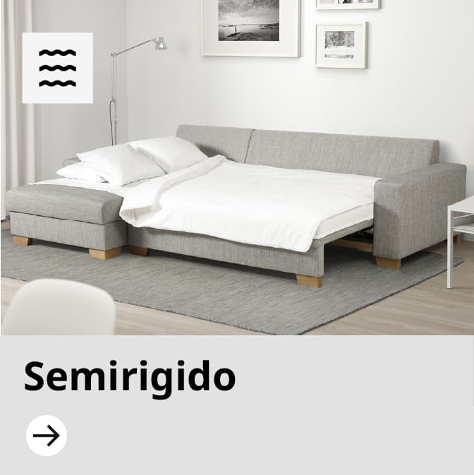 Divano letto semirigido.