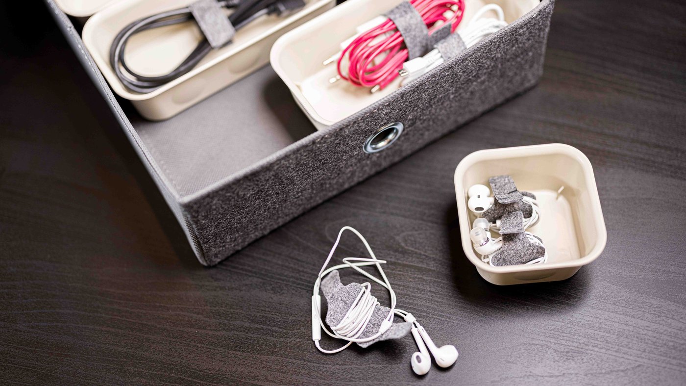 DIY Kabelbinder aus Filz.