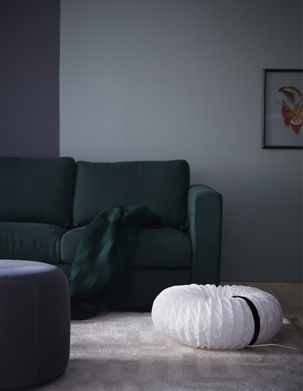 DIY light fixtures made from a HOLMÖ floor lamp’s rice paper shade.