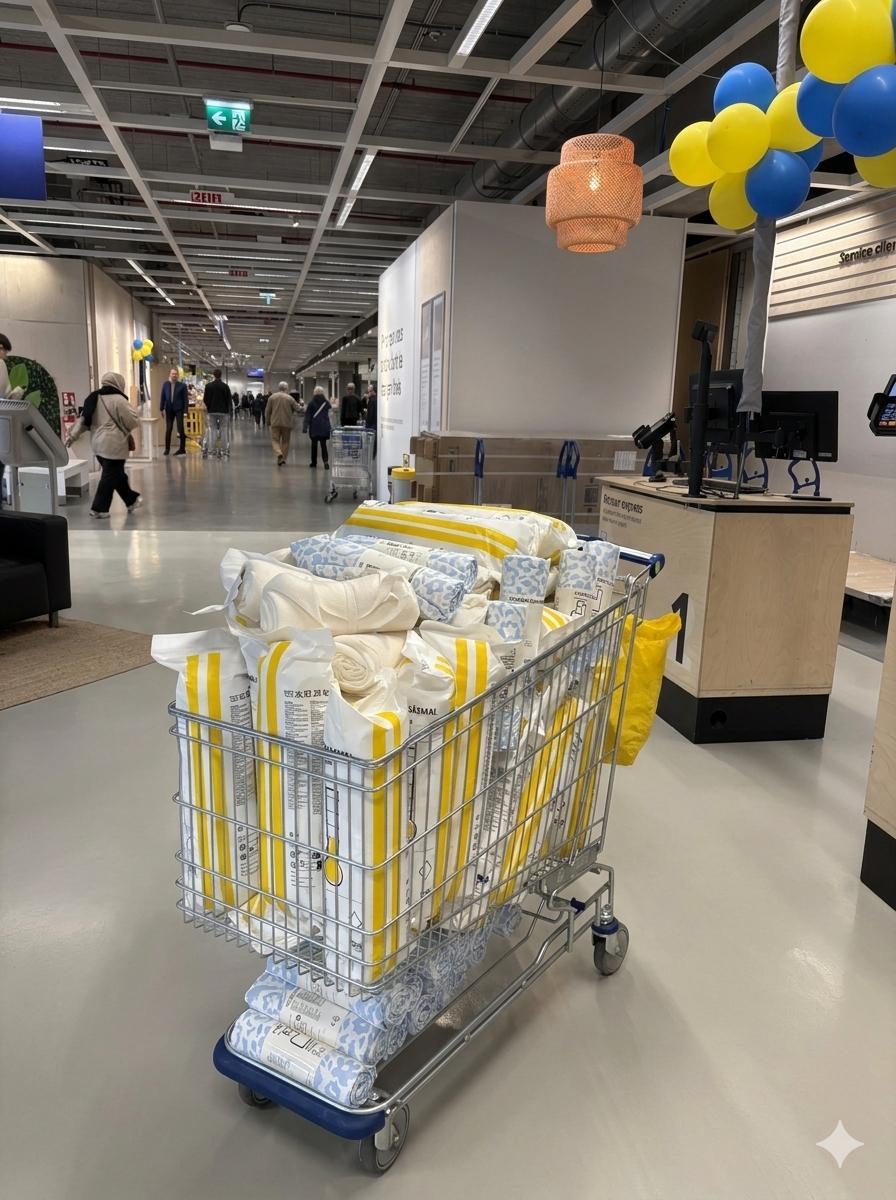 Don de couettes, oreillers et plaids par IKEA Mons à des associations locales pour soutenir 54 résidents privés de chauffage suite à un problème de gaz à Mons.