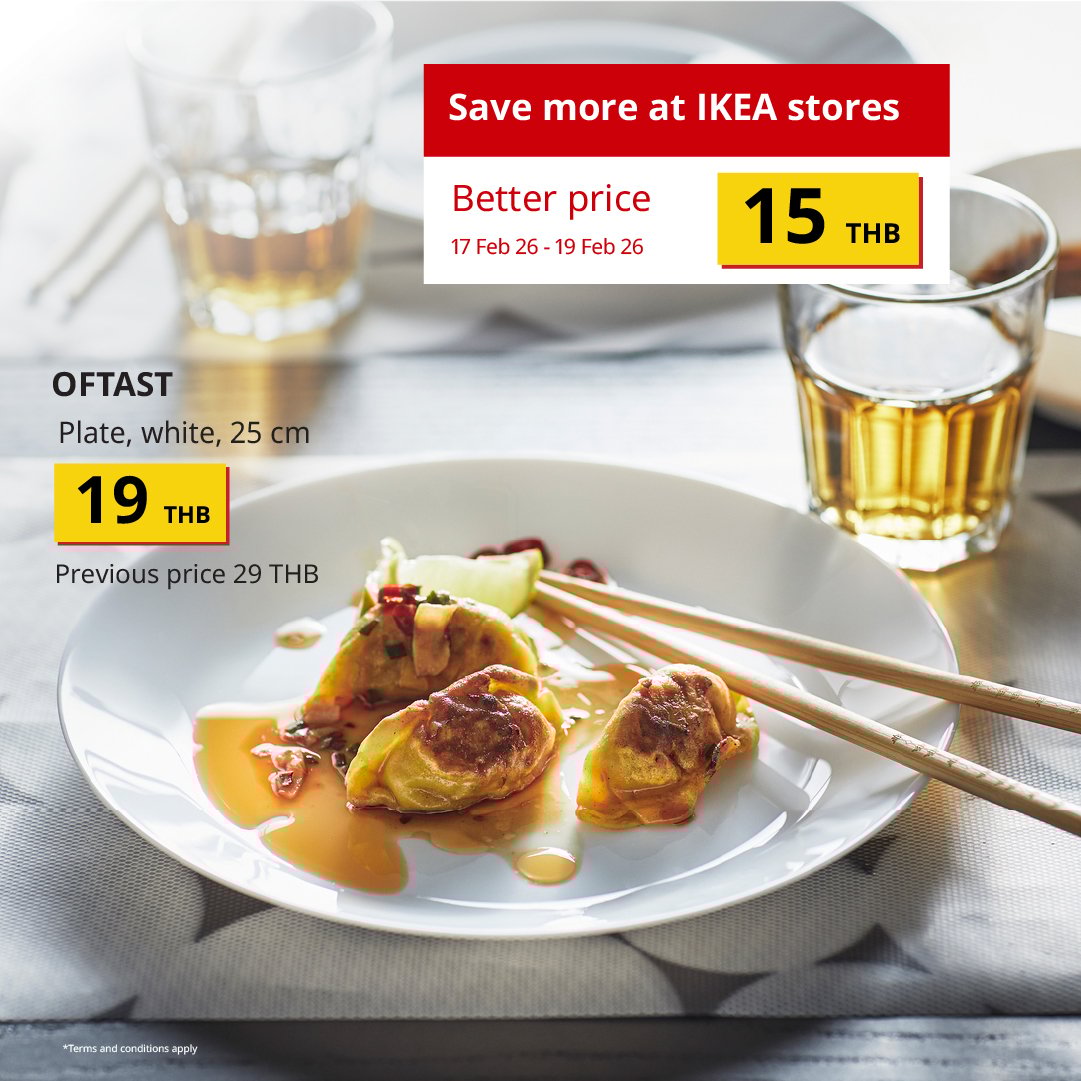 Don’t miss out! Enjoy unbeatable prices on OFTAST & ISTAD when you shop at IKEA stores, from 17 Feb 26 - 19 Aug 26. Limited-time offers, while stocks last. Don’t miss out!