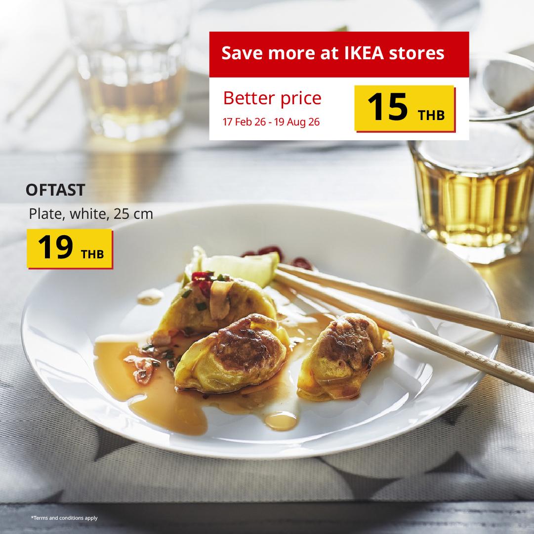 Don’t miss out! Enjoy unbeatable prices on OFTAST dinnerware and ISTAD resealable bags when you shop at IKEA stores from 17 Feb 26 – 19 Aug 26. Limited‑time offers. While stocks last.