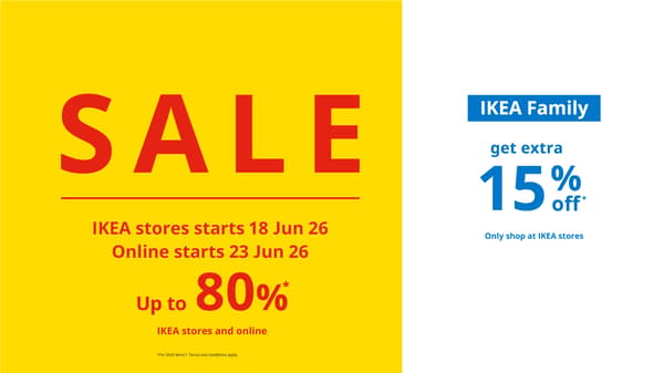 Don't miss out on over 700 specially priced items waiting for you! Enjoy discounts of up to 80% off, while stocks last. From 18 Jun 26 to 28 Jun 26.