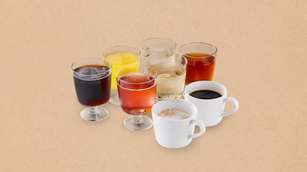 ドリンクが並んでいる様子