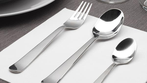 DRAGON flatware layed out on a napkin