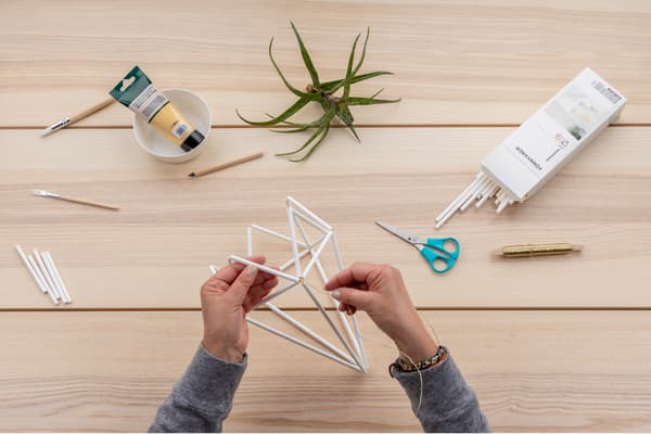 Draufsicht auf das Zwischenergebnis.