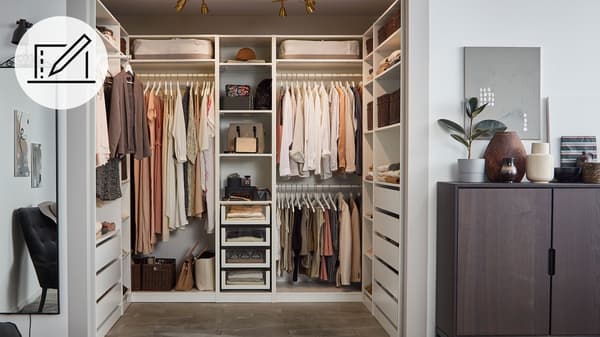 dressing masculin féminin ikea rangement ouvert