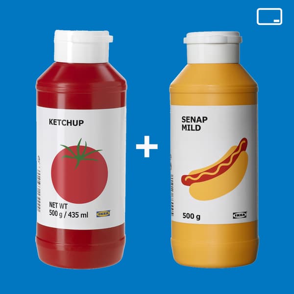 Due confezioni di KETCHUP e SENAP MILD