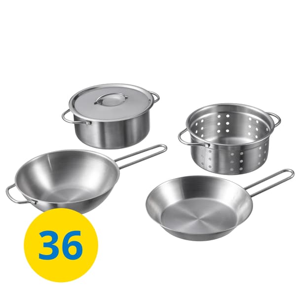 DUKTIG játék konyhai edénykészlet, 5 db.