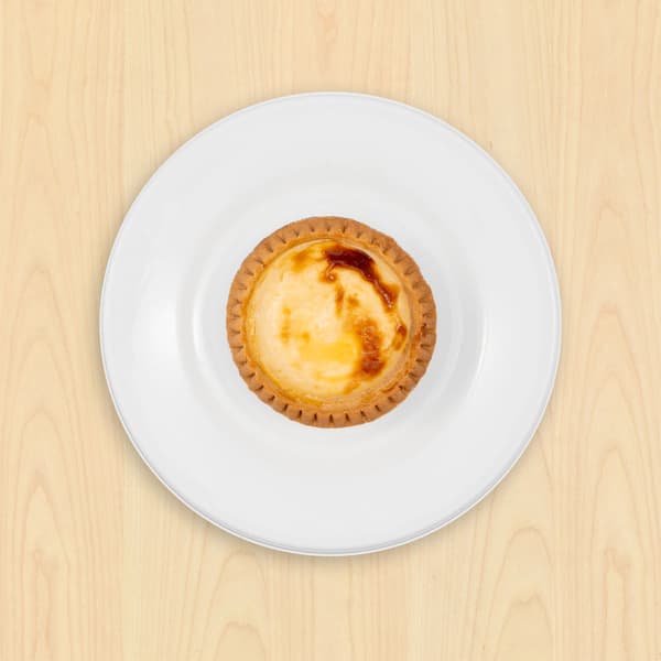 Durian tart on a plate