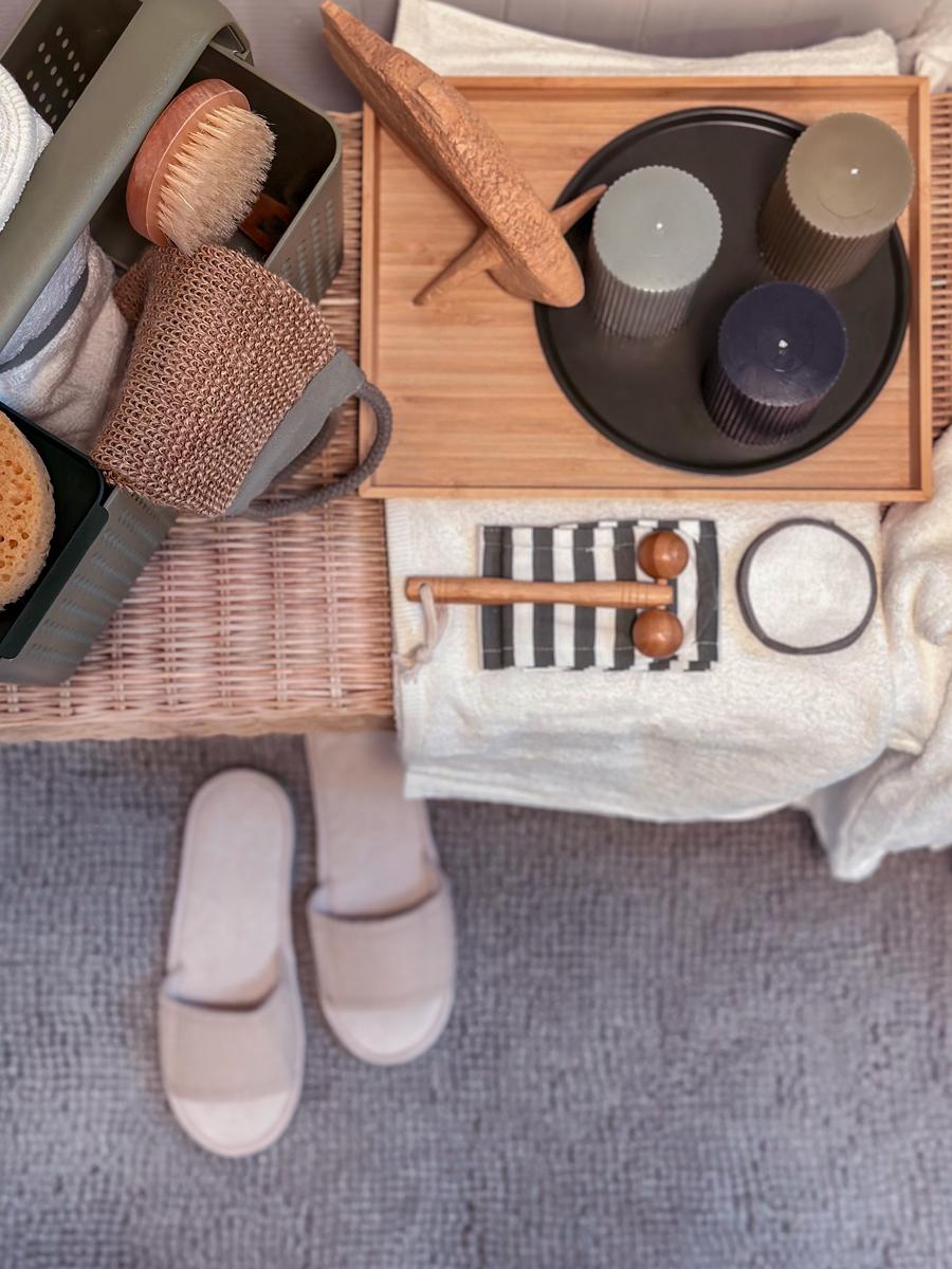 DVÄRGHYACINT Pas do mycia pleców, naturalny/szarozielony