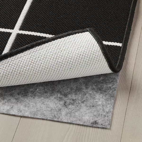 Dywan tk pł wewn/zewn SVALLERUP, czarny/biały, 200x200 cm