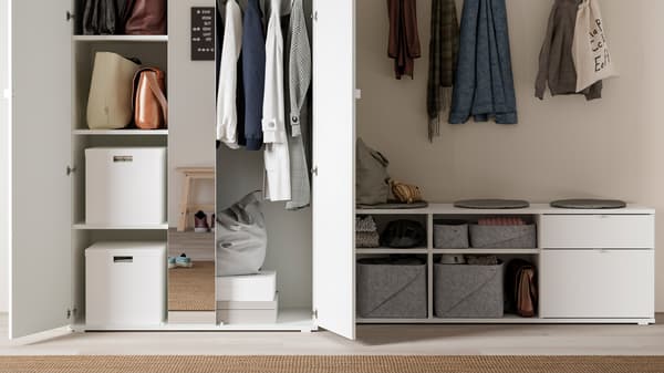 たのめる便に変声可能！ワードローブ 生っ クローゼット 木製  