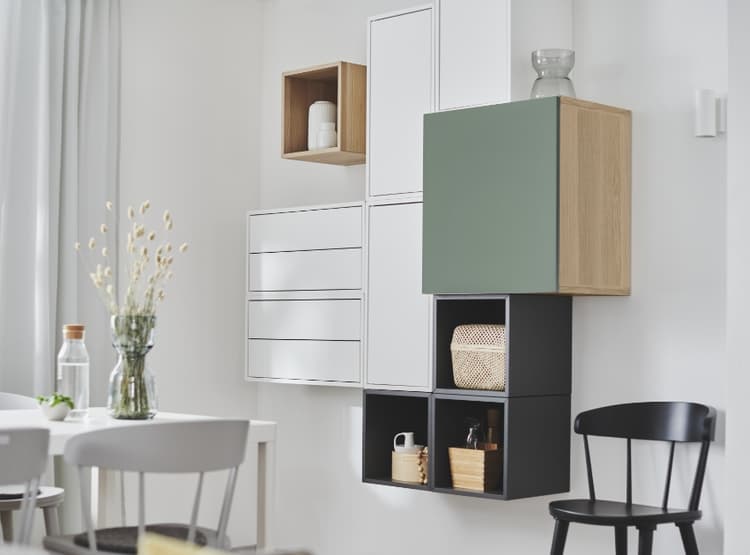 Estantes modulares de cubos EKET serie IKEA