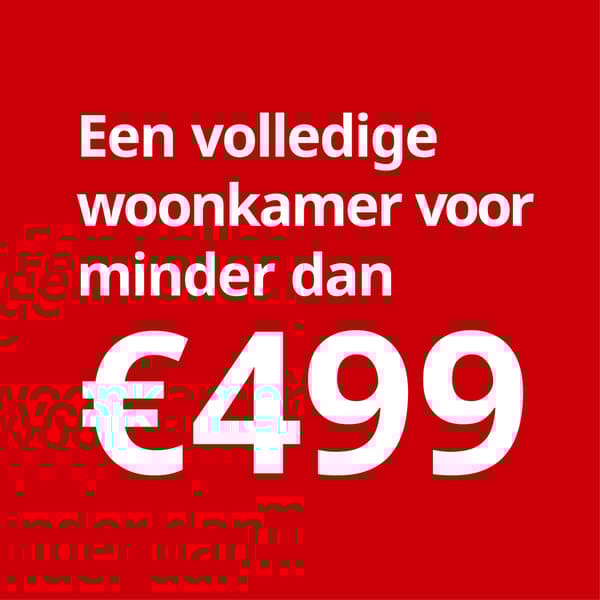Een complete woonkamer voor minder dan €499
