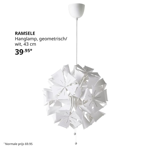 Een geometrische RAMSELE hanglamp.