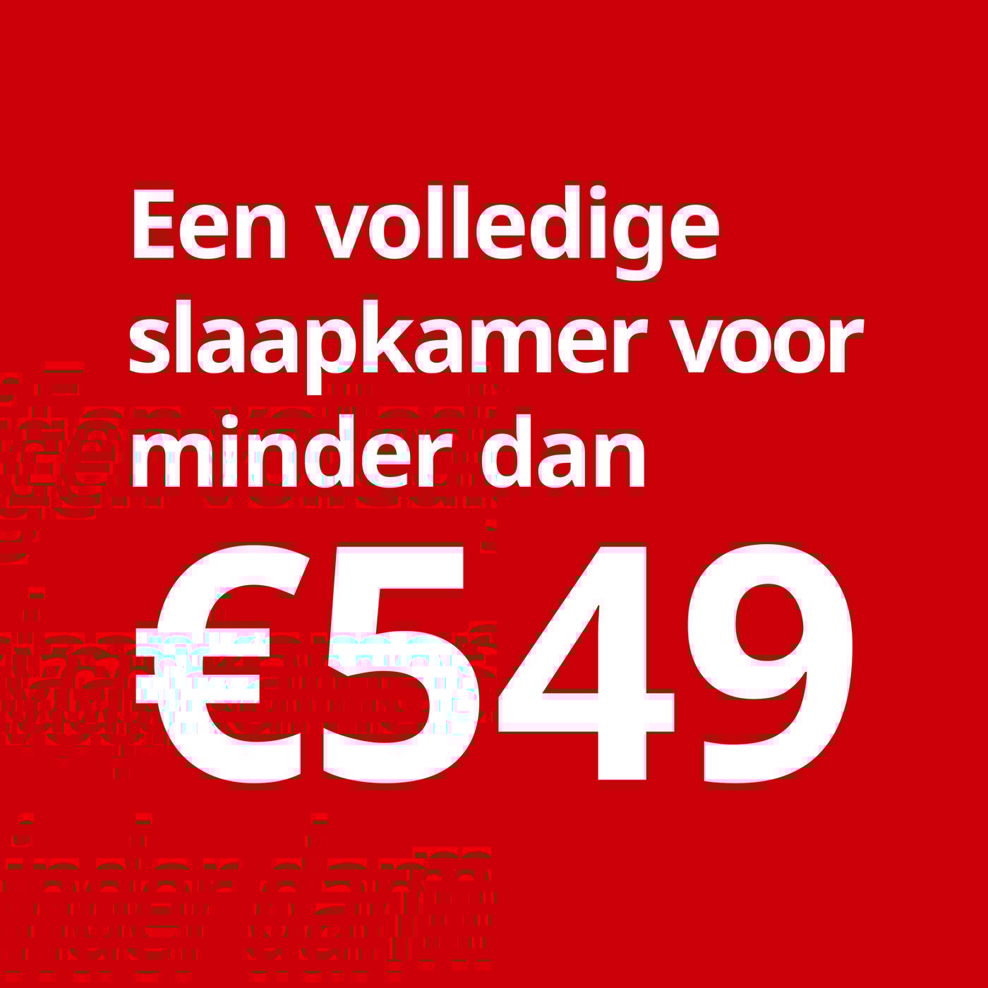 Een volledige slaapkamer voor minder dan €549