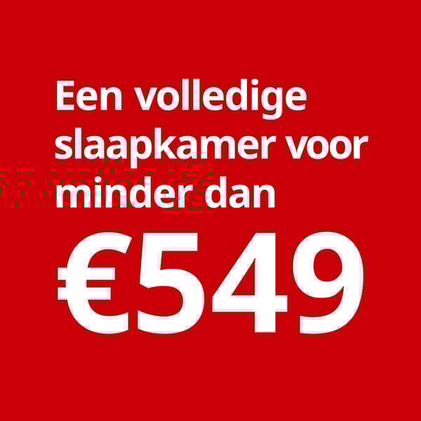 Een volledige slaapkamer voor minder dan €549