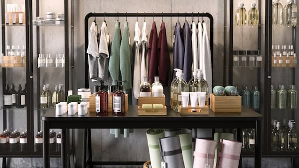 Een winkel met yogaspullen