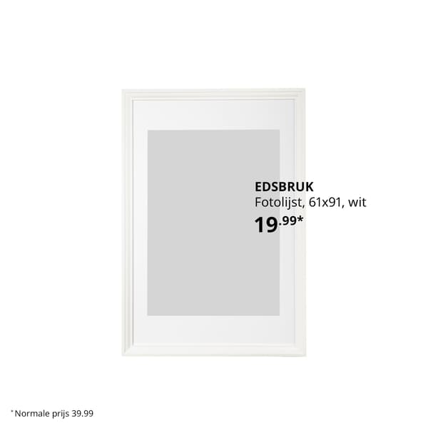 Een witte fotolijst.
