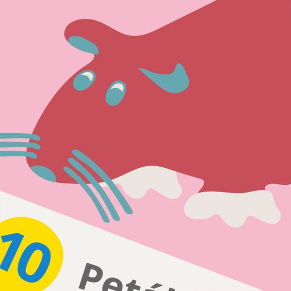 Egy kép egy hörcsögről 10 peták felirattal.